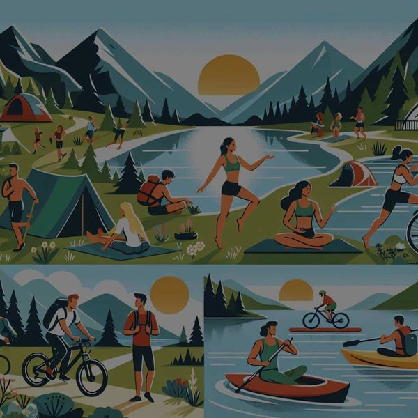 Quelles activités de plein air sont conseillées pour améliorer la condition physique en camping?